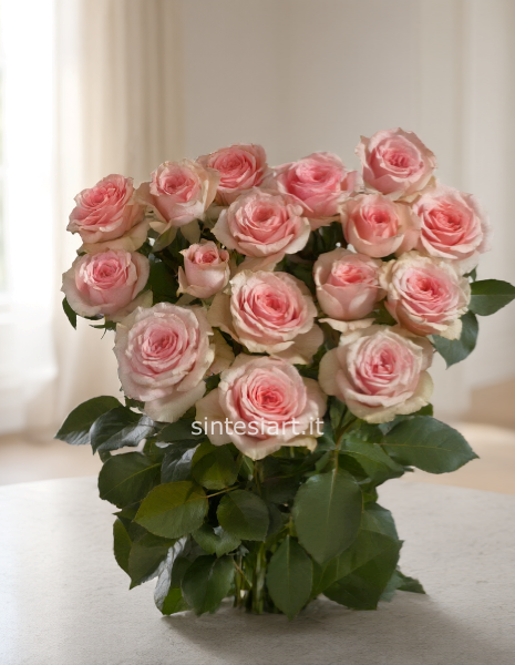 Bouquet di rose rosa